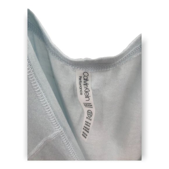 Calvin Klein Performance Cap Sleeve T Shirt Strappy Back Light Blue S PF9T3509 - Picture 6 of 7